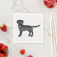 Black Labrador Retriever Cartoon Dog Illustration