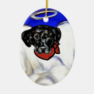Black Labrador Retriever Ceramic Ornament