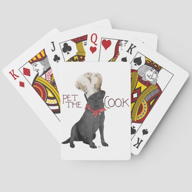 Black Labrador Retriever Chef Playing Cards (Back)