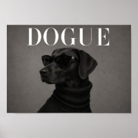 Black Labrador Retriever Chic Fashion Dog Art Prin