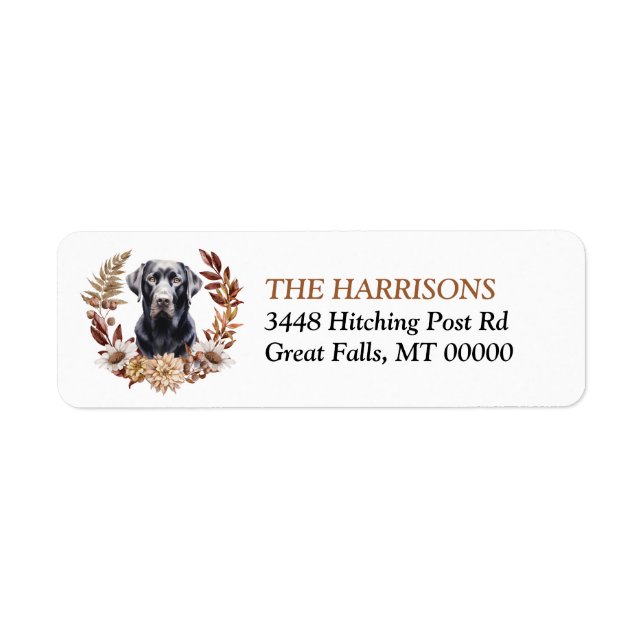 Black Labrador Retriever Chien Wreath (Devant)
