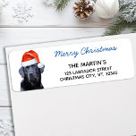 Black Labrador Retriever Christmas Cute Santa Dog<br><div class="desc">Send Christmas greetings with this adorable Black Labrador Santa Dog address labels. Personalize with your name and address . This black labrador christmas address label will be a favourite among labrador lovers. Visit our collection for matching black lab christmas cards, home decor, and gifts. COPYRIGHT © 2020 Judy Burrows, Black...</div>