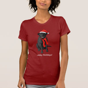 Black Labrador Retriever Christmas Dog T-Shirt