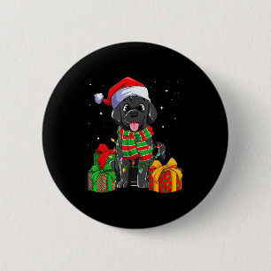 Black Labrador Retriever Christmas Lights Xmas Lab 2 Inch Round Button