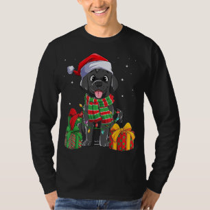 Black Labrador Retriever Christmas Lights Xmas Lab T-Shirt