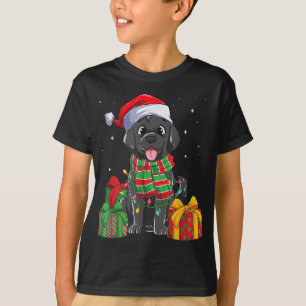 Black Labrador Retriever Christmas Lights Xmas Lab T-Shirt