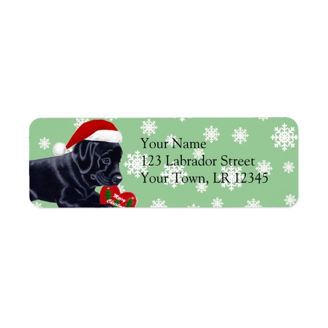 Black Labrador Retriever Christmas Snowflake (Front)