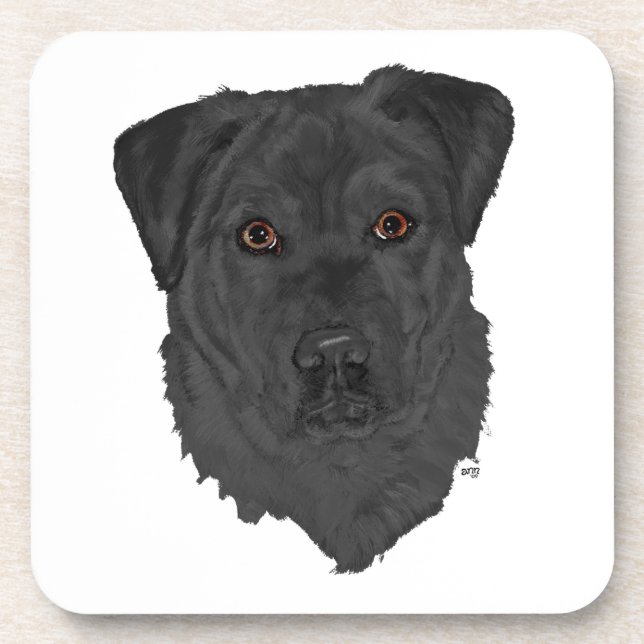 Black Labrador Retriever Coaster (Front)