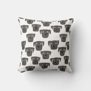 Black Labrador Retriever Cute Throw Pillow