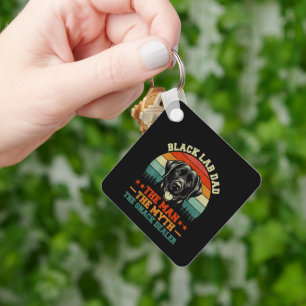 Black Labrador Retriever Dad Black Lab Dad Keychain