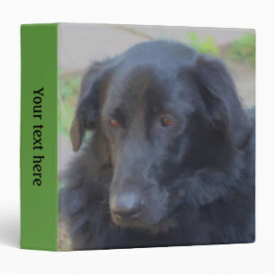 Black Labrador Retriever Dog Art Personalized Binder