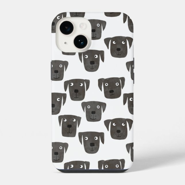 Black Labrador Retriever Dog iPhone Case (Back)
