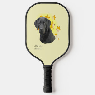 Black Labrador Retriever Dog is a Star Pickleball Paddle