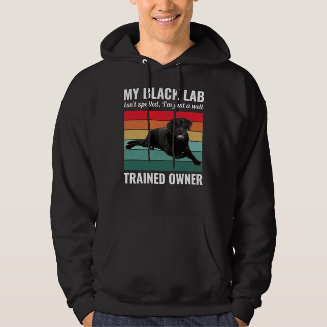 Black Labrador Retriever Dog Lab Owner Trainer Vin Hoodie (Front)