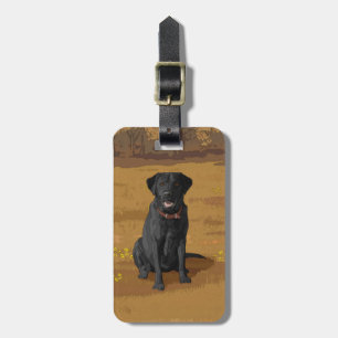 Black Labrador Retriever Dog Lover Gift Luggage Tag