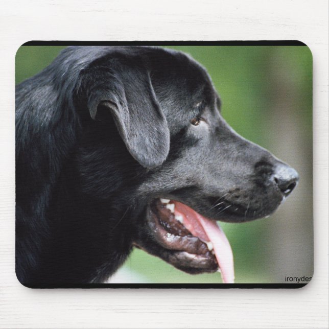 Black Labrador Retriever Dog Mouse Pad (Front)