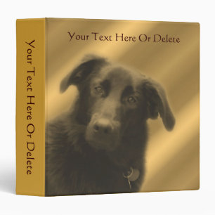 Black Labrador Retriever Dog Personalized Binder