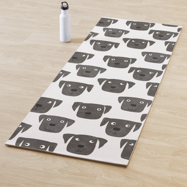 Black Labrador Retriever Dog Yoga Mat (In Situ)