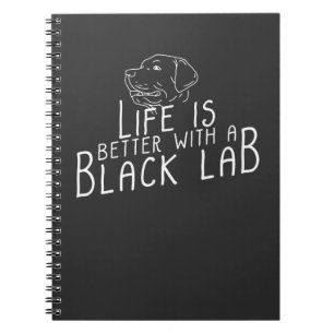 Black Labrador Retriever Gift for Dog Owner Notebook