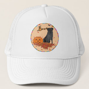 Black Labrador Retriever Halloween Trucker Hat