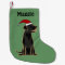 Black Labrador Retriever in Santa Hat Christmas