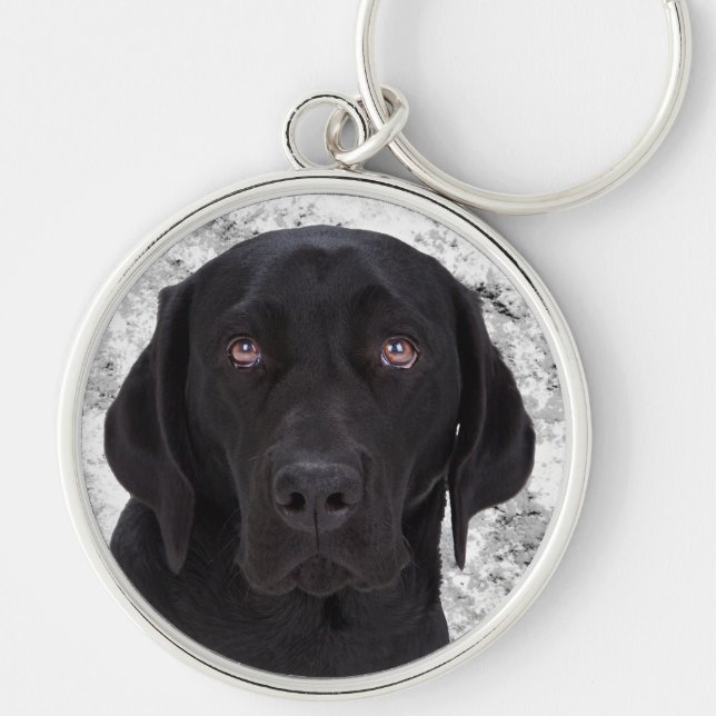 Black Labrador Retriever Keychain (Front)