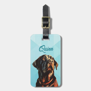 Black Labrador Retriever Luggage Tag