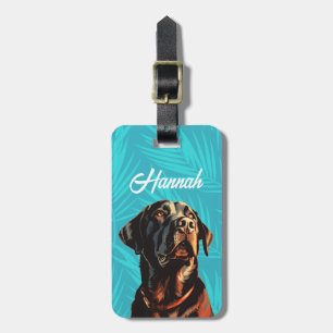 Black Labrador Retriever Luggage Tag