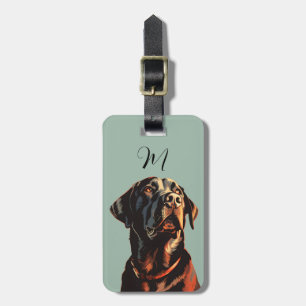 Black Labrador Retriever Luggage Tag