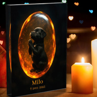 Black Labrador Retriever Memorial  Photo Block