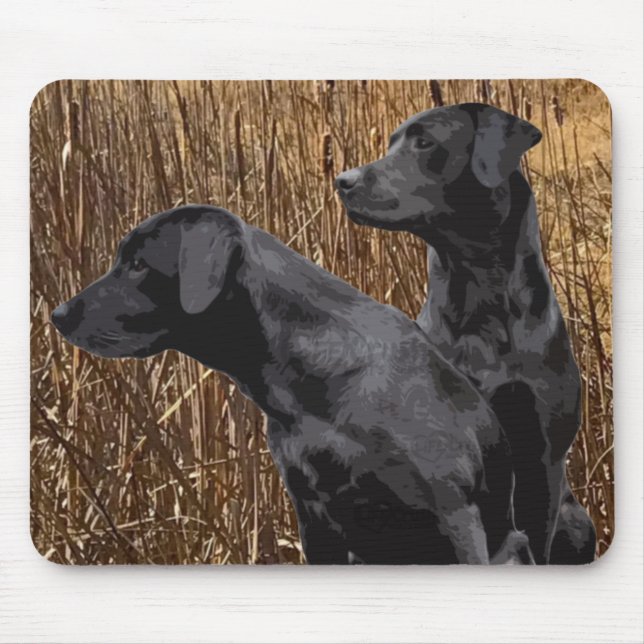 Black Labrador Retriever Mouse Pad (Front)