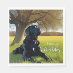 Black Labrador Retriever Napkin