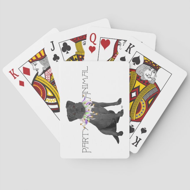 Black Labrador Retriever Party Playing Cards (Back)