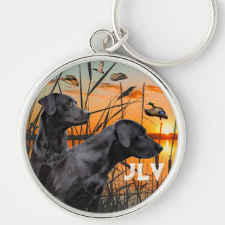 Black Labrador Retriever Personalized Keychain