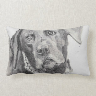Black Labrador Retriever Pillow