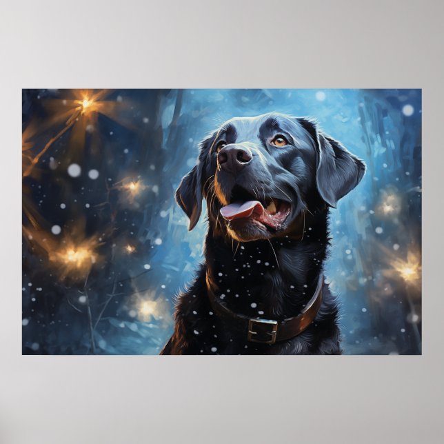 Black Labrador Retriever Poster (Front)