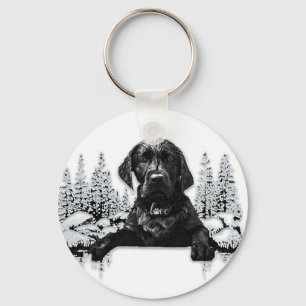 Black Labrador Retriever  puppy  T-Shirt Throw Pil Keychain