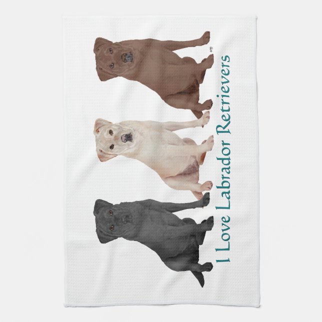 Black Labrador Retriever Sailor Kitch - Customized Kitchen Towel (Vertical)