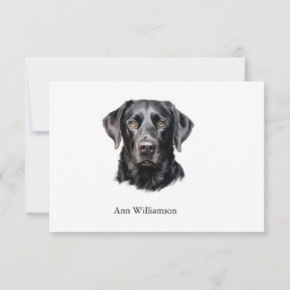 Black Labrador Retriever Thank You Card