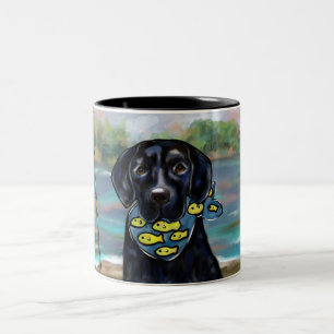 BLACK  LABRADOR RETRIEVER Two-Tone COFFEE MUG
