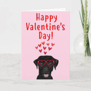 Black Labrador Retriever Valentine's Day Card