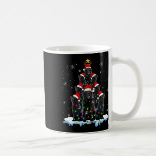 Black Labrador Santa Christmas Tree Lights Xmas Do Coffee Mug