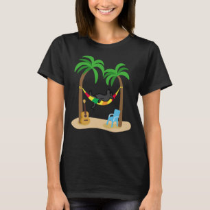 Black Labrador Sleeping In The Hammock T-Shirt