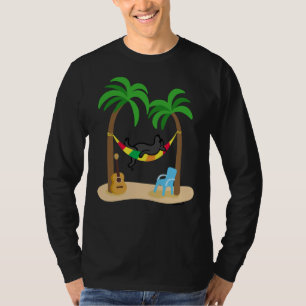 Black Labrador Sleeping In The Hammock T-Shirt