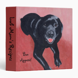 Black Labrador Smiling Binder