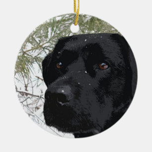 Black Labrador - Sparkling Pines Ceramic Ornament