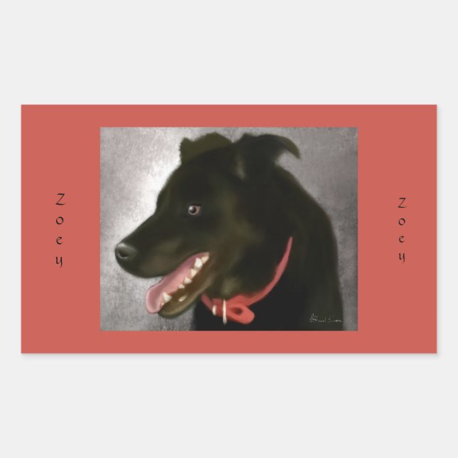 Black Labrador Stickers (Front)