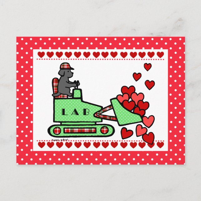 Black Labrador Stole Your Heart Postcard (Front)