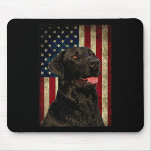 Black Labrador T Shirt Gift Usa Flag Lab Owner Duc Mouse Pad