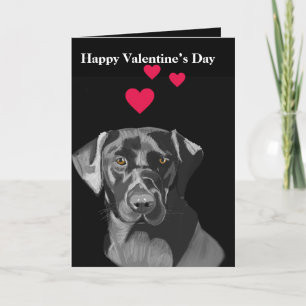 Black Labrador Valentine’s  Holiday Card